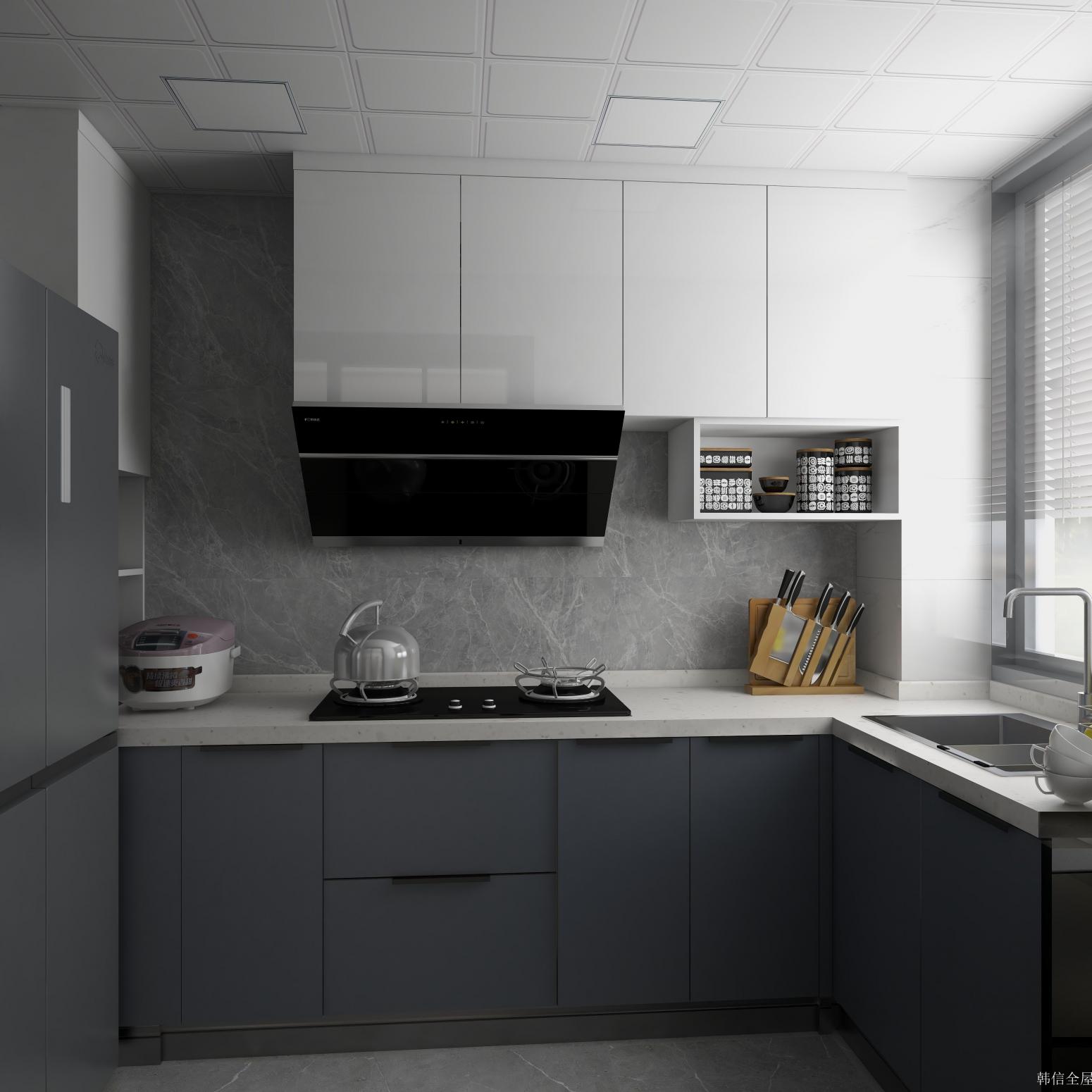 韩信全屋 Bathroom furniture Product 《White and gray inlaid storage cabinet》【图0】