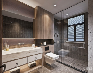 万固工业 Bathroom furniture product 《Light wood luxury bathroom cabinet》议价