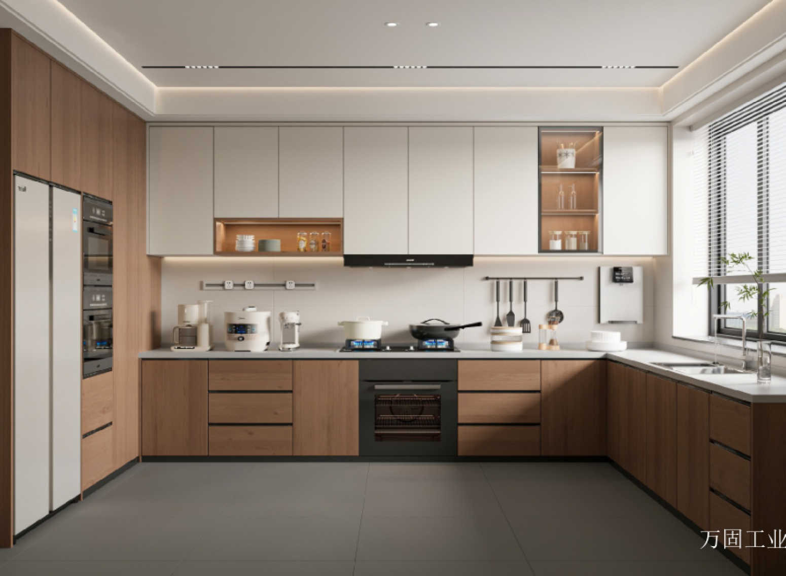 万固工业 Bathroom furniture Product 《Light wood white spell simple ambry》【图0】