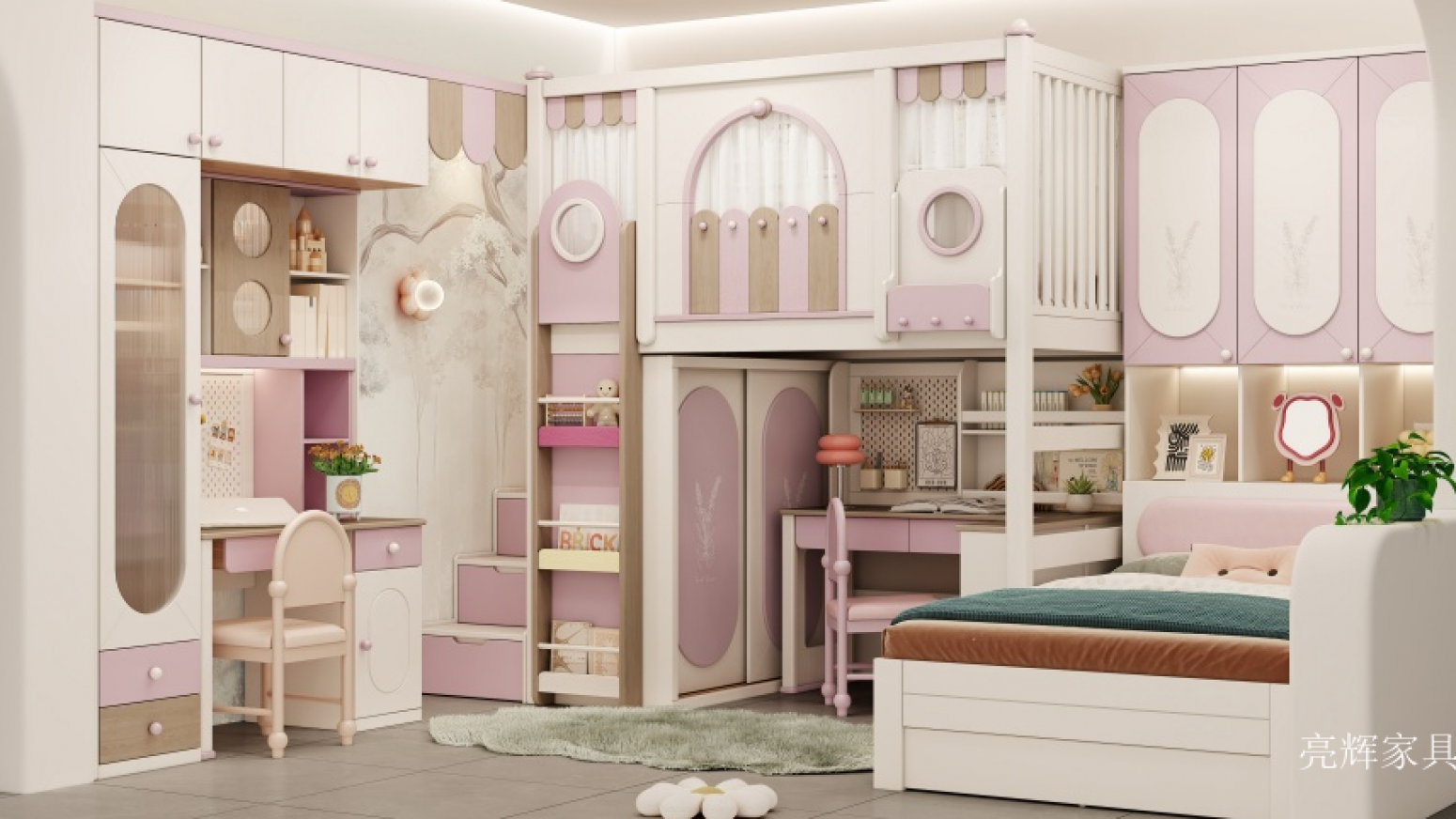 亮辉家具 Children's furniture Product 《Sweet and Gentle Princess Children's Bed》【图0】