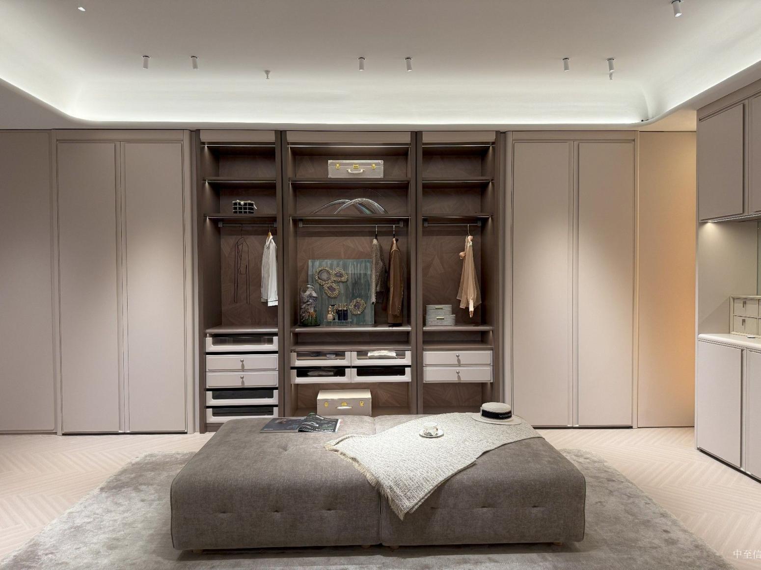 中至信 Home Furniture Product 《A light grey-brown elegant wardrobe》【图0】