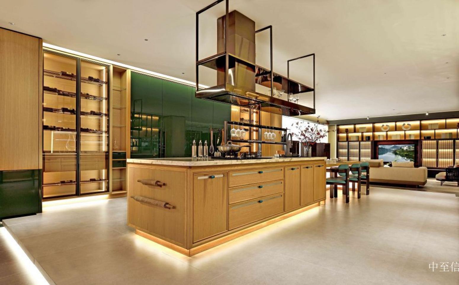 中至信 Bathroom furniture Product 《Light wood dark green inlaid light cabinet》【图1】