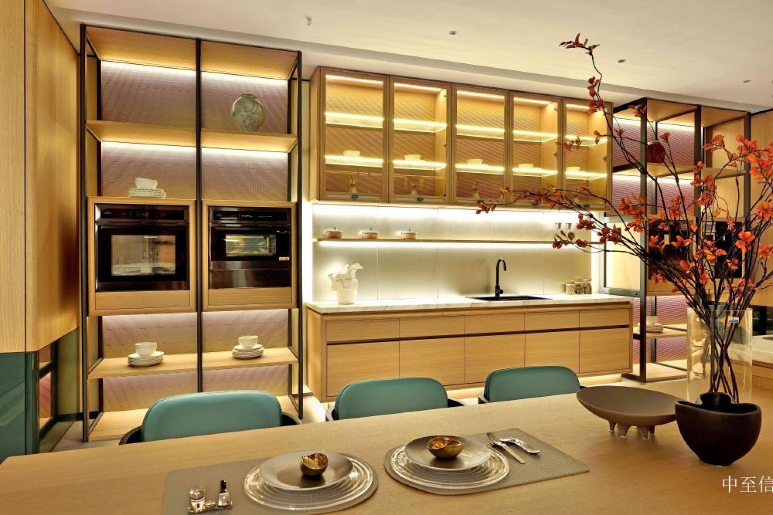 中至信 Bathroom furniture Product 《Light wood dark green inlaid light cabinet》【图2】