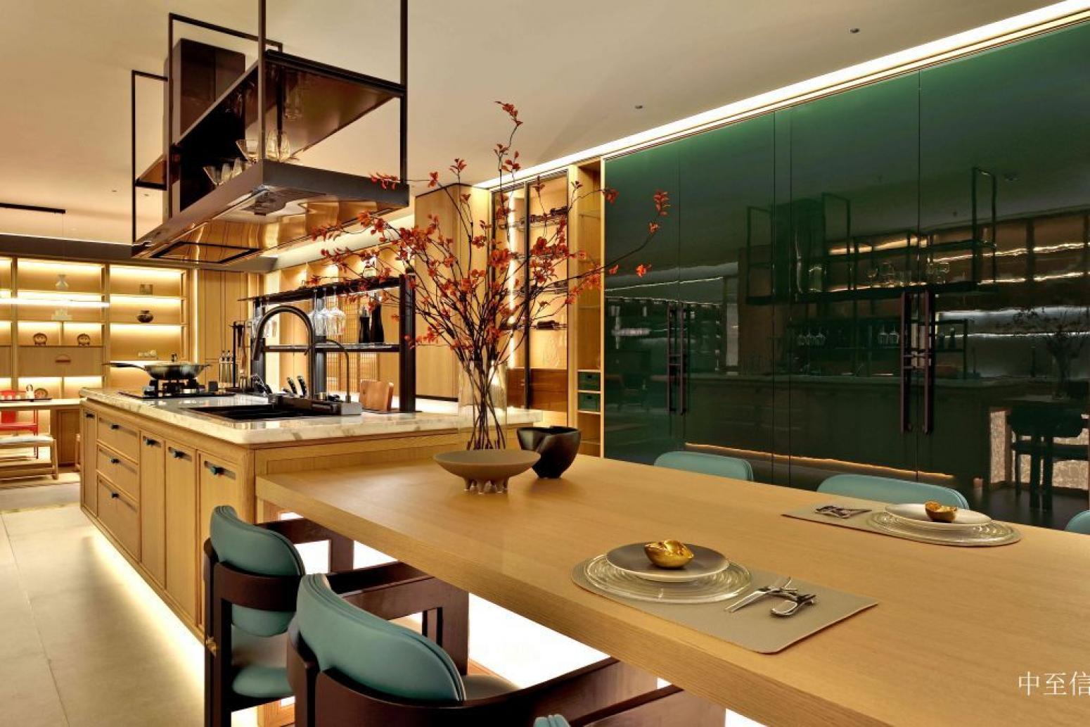 中至信 Bathroom furniture Product 《Light wood dark green inlaid light cabinet》【图3】