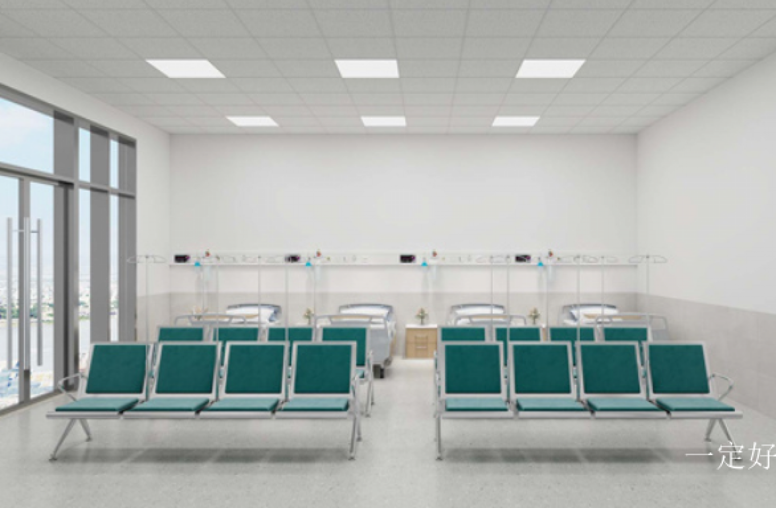 一定好 Medical furniture Product 《Medical Domain Green Seat Row Infusion Chair》【图0】