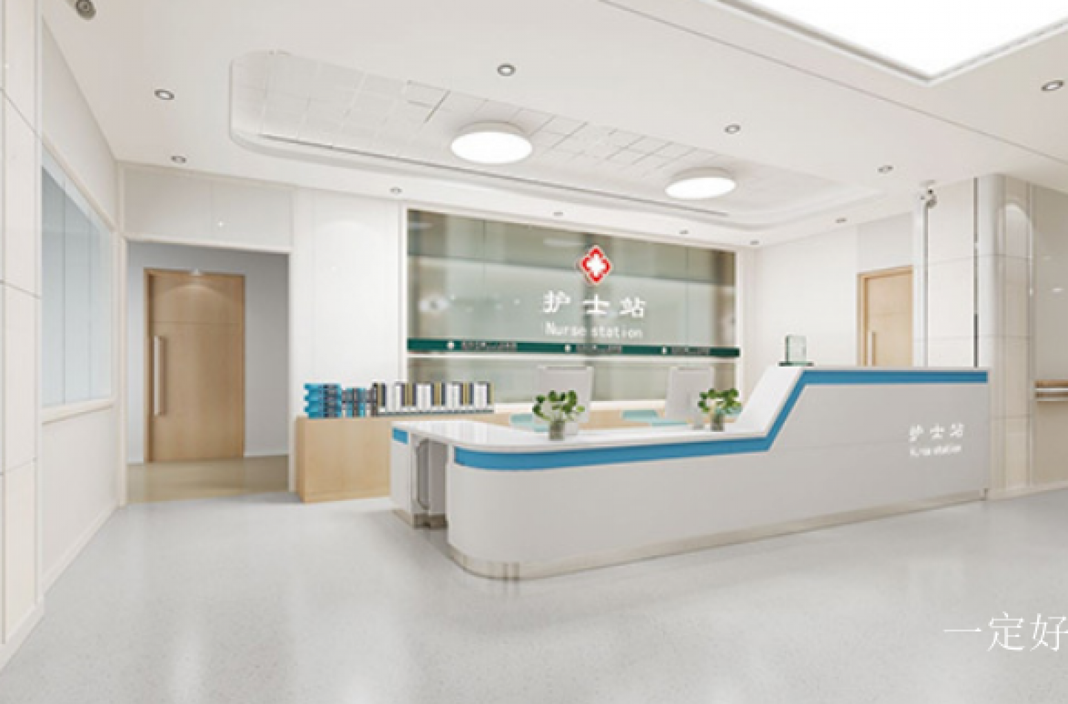 一定好 Medical furniture Product 《White and blue contracted nurse station》【图0】