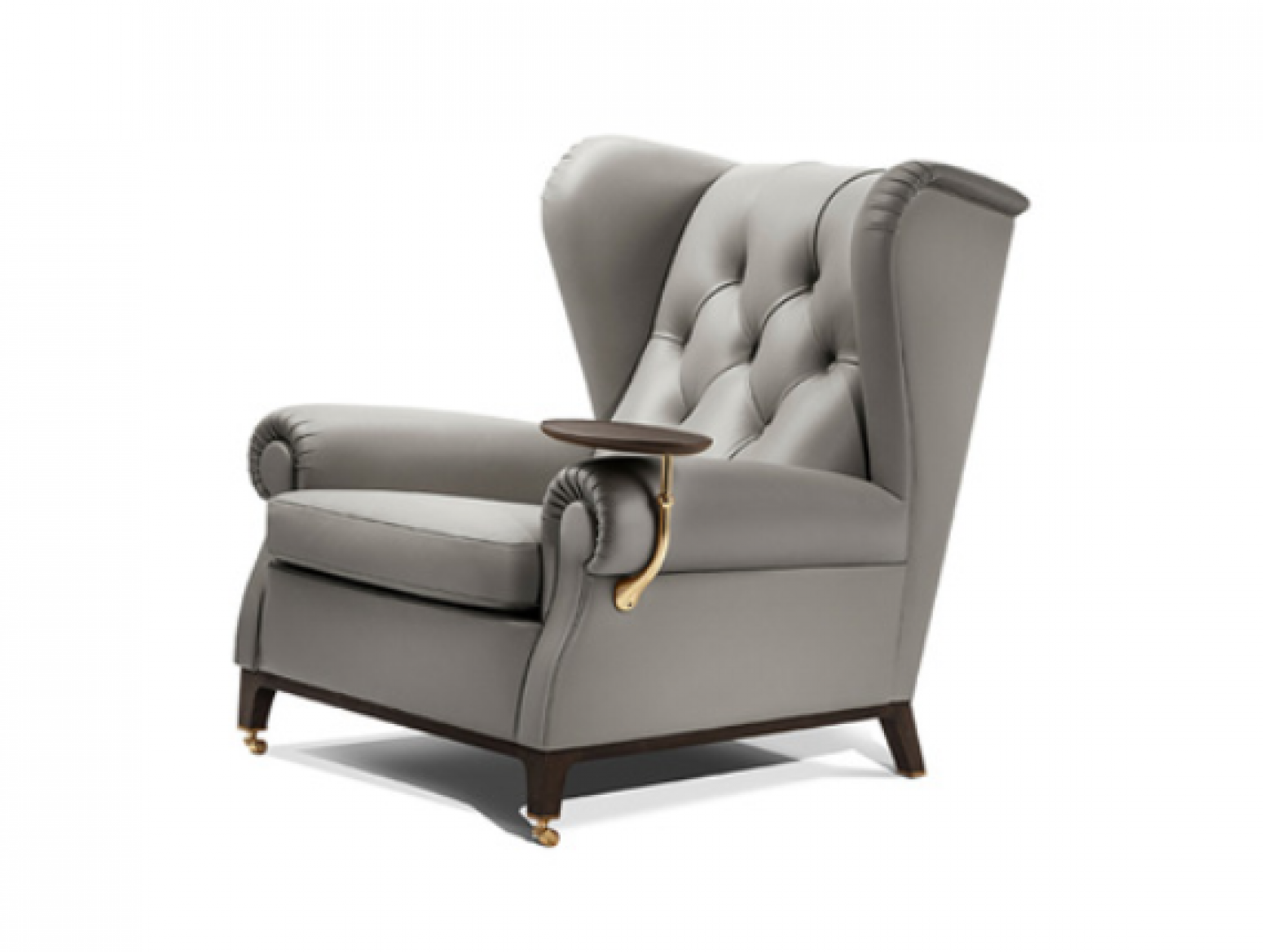 图恩家具 Home Furniture product 《Light grey leather retro single chair》