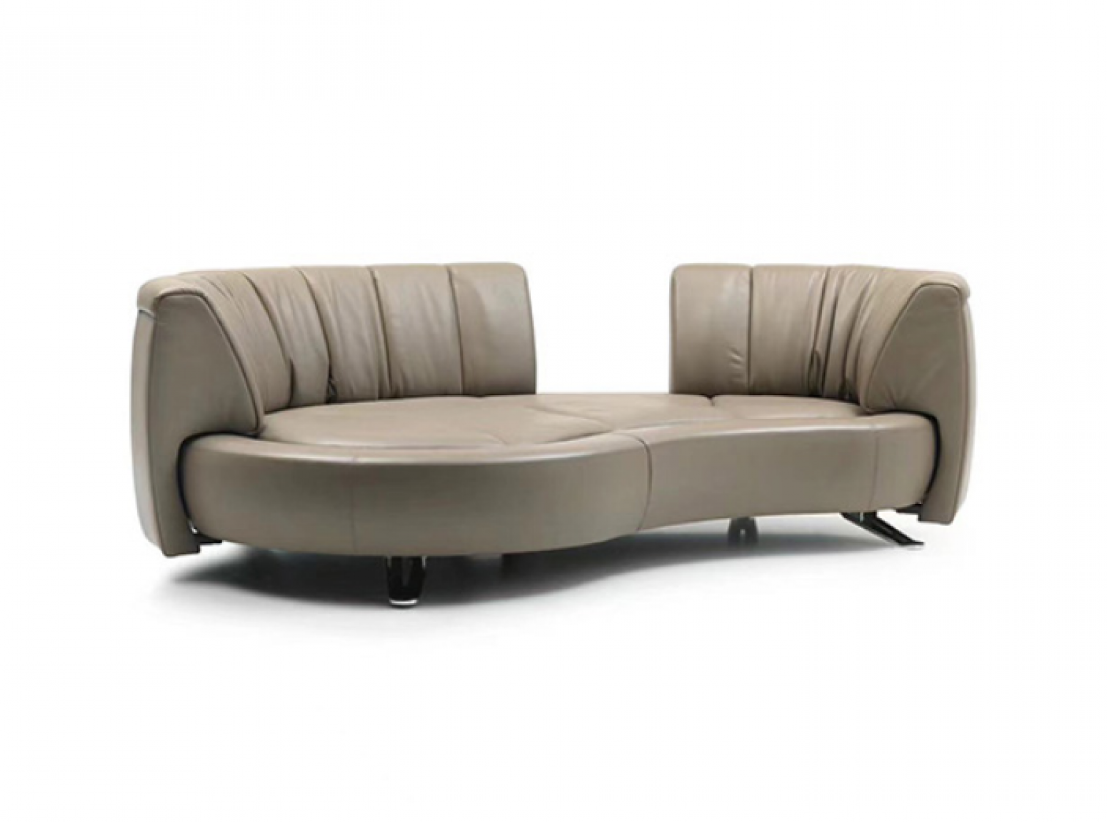 图恩家具 Home Furniture product 《Light brown leather arc-shaped luxury sofa》
