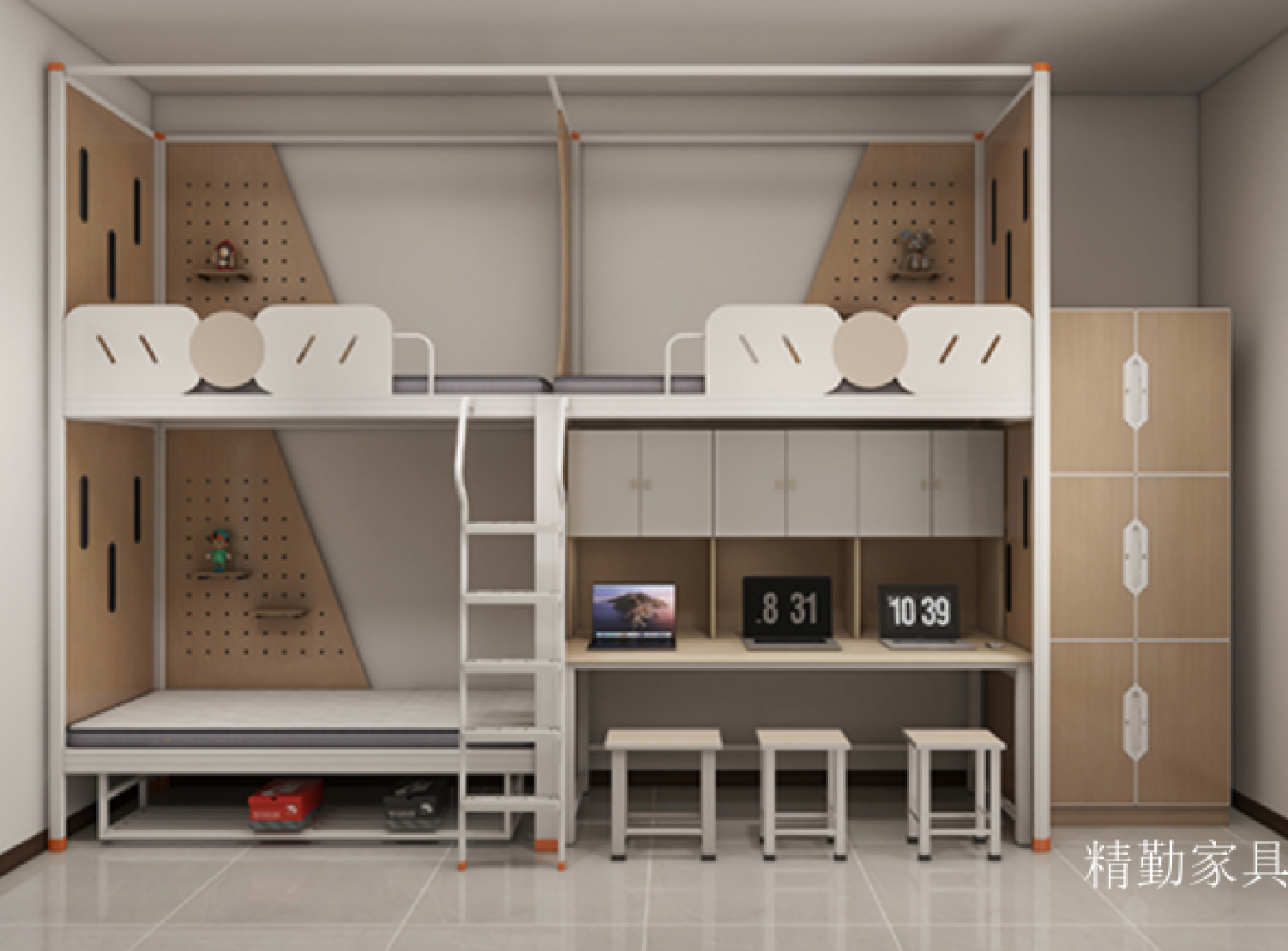 精勤家具 Office furniture Product 《A three-person apartment bed by Hakusei Asagi》【图1】