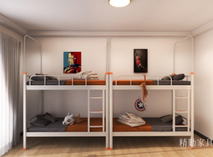 精勤家具Office furniture《White box orange grey apartment bed》