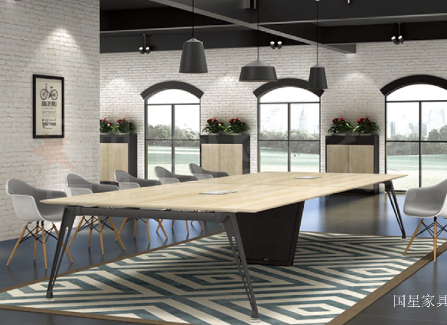 国星家具 Office furniture product 《Industrial-style creative conference table》