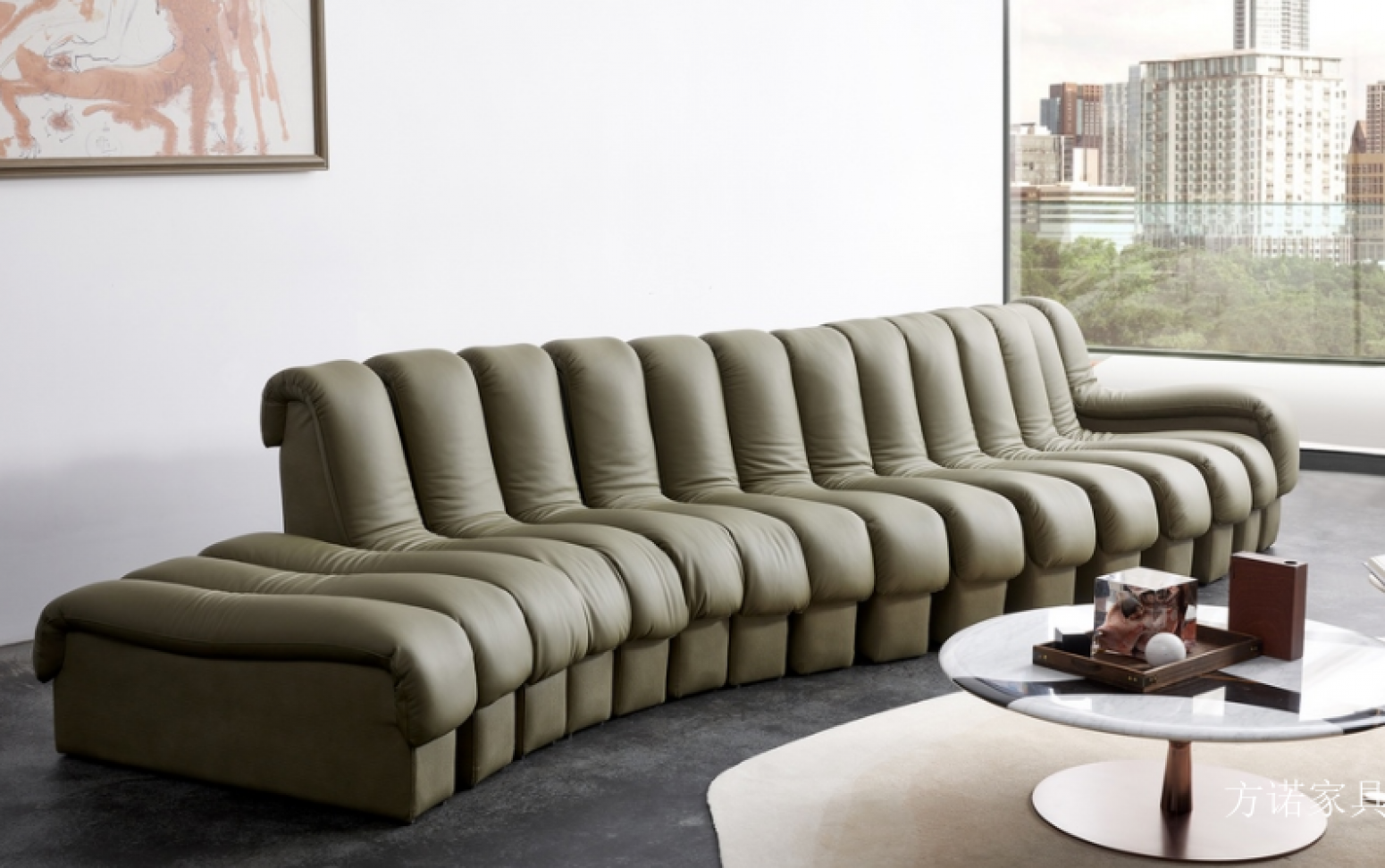 方诺家具 Home Furniture Product 《Light grey multi-module sofa》【图1】
