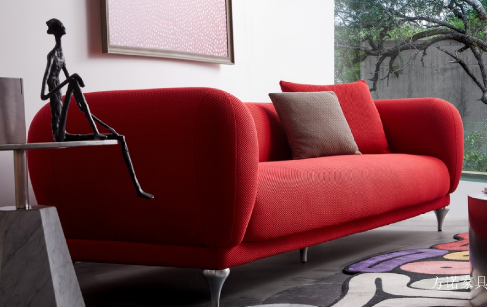 方诺家具 Home Furniture Product 《Bright red fabric sofa》【图0】