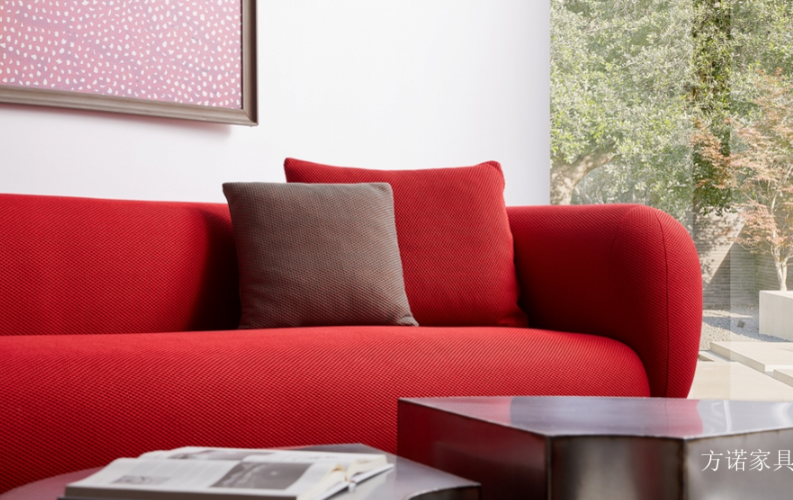方诺家具 Home Furniture Product 《Bright red fabric sofa》【图1】