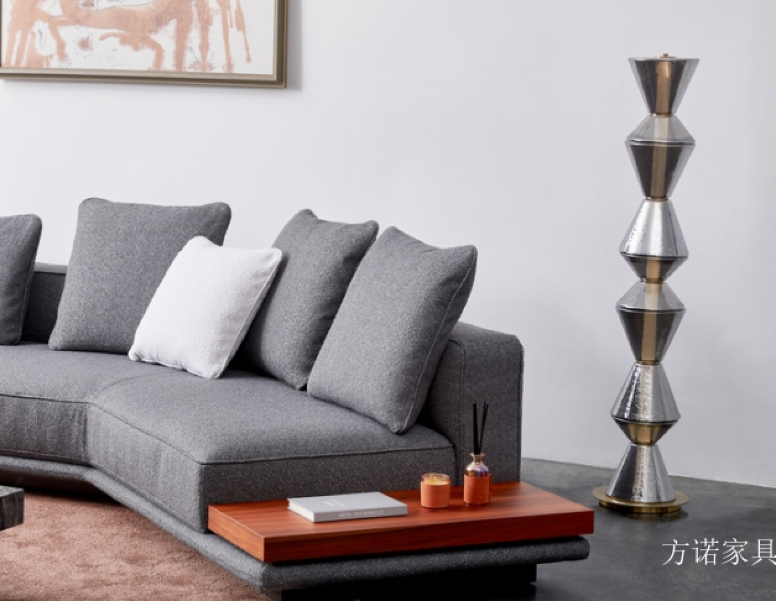 方诺家具 Home Furniture Product 《Grey-toned fabric casual sofa》【图0】