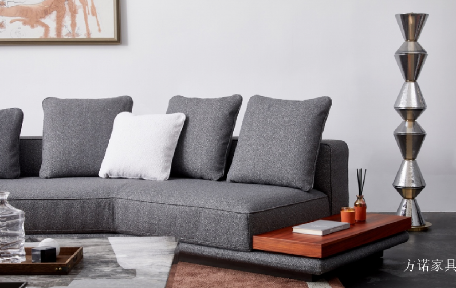 方诺家具 Home Furniture Product 《Grey-toned fabric casual sofa》【图1】