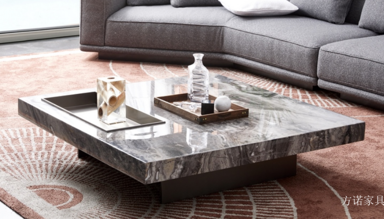 方诺家具 Home Furniture Product 《Grey and white marble pattern coffee table》【图1】