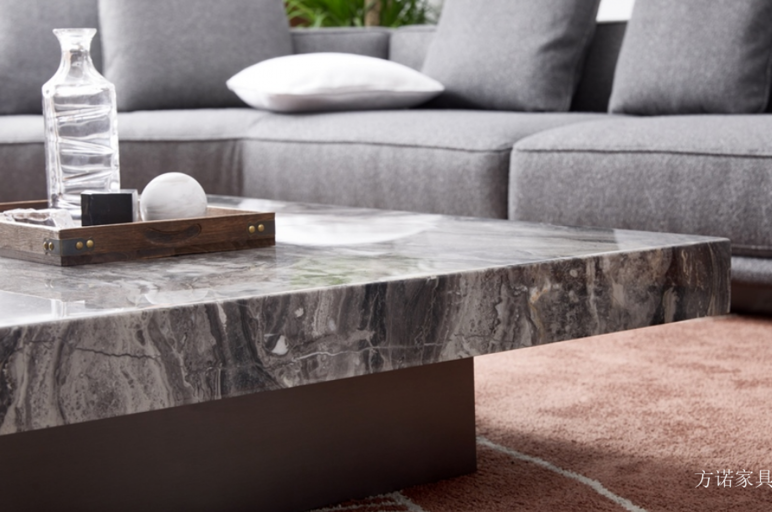 方诺家具 Home Furniture Product 《Grey and white marble pattern coffee table》【图2】