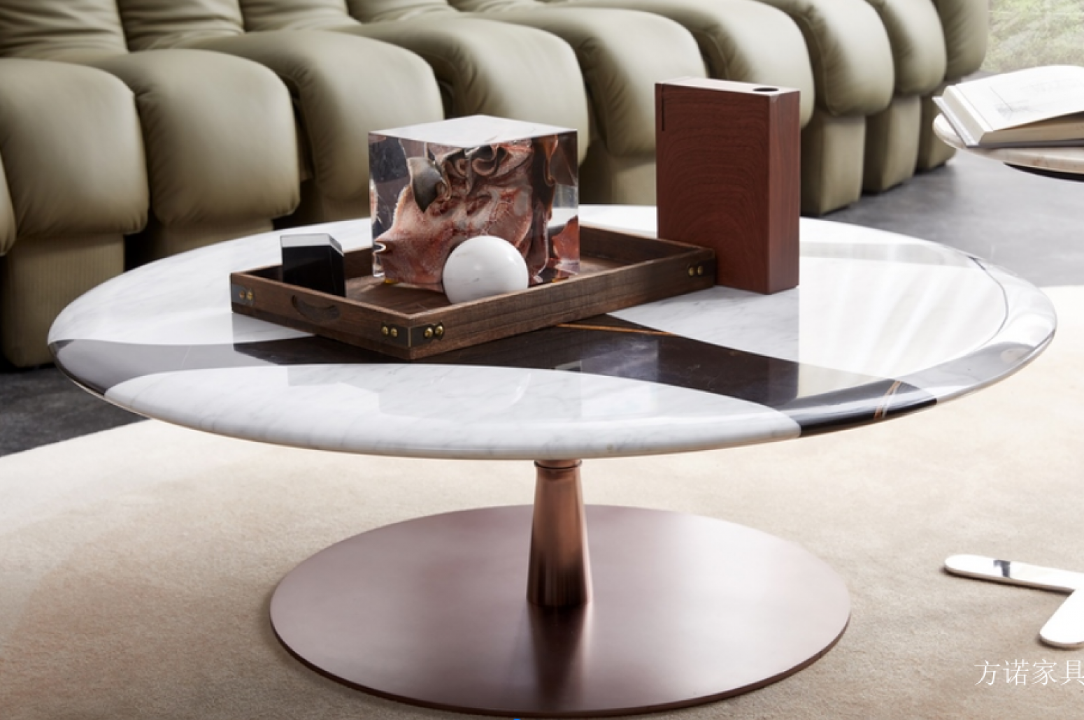 方诺家具 Home Furniture Product 《Black and white marble coffee table》【图1】