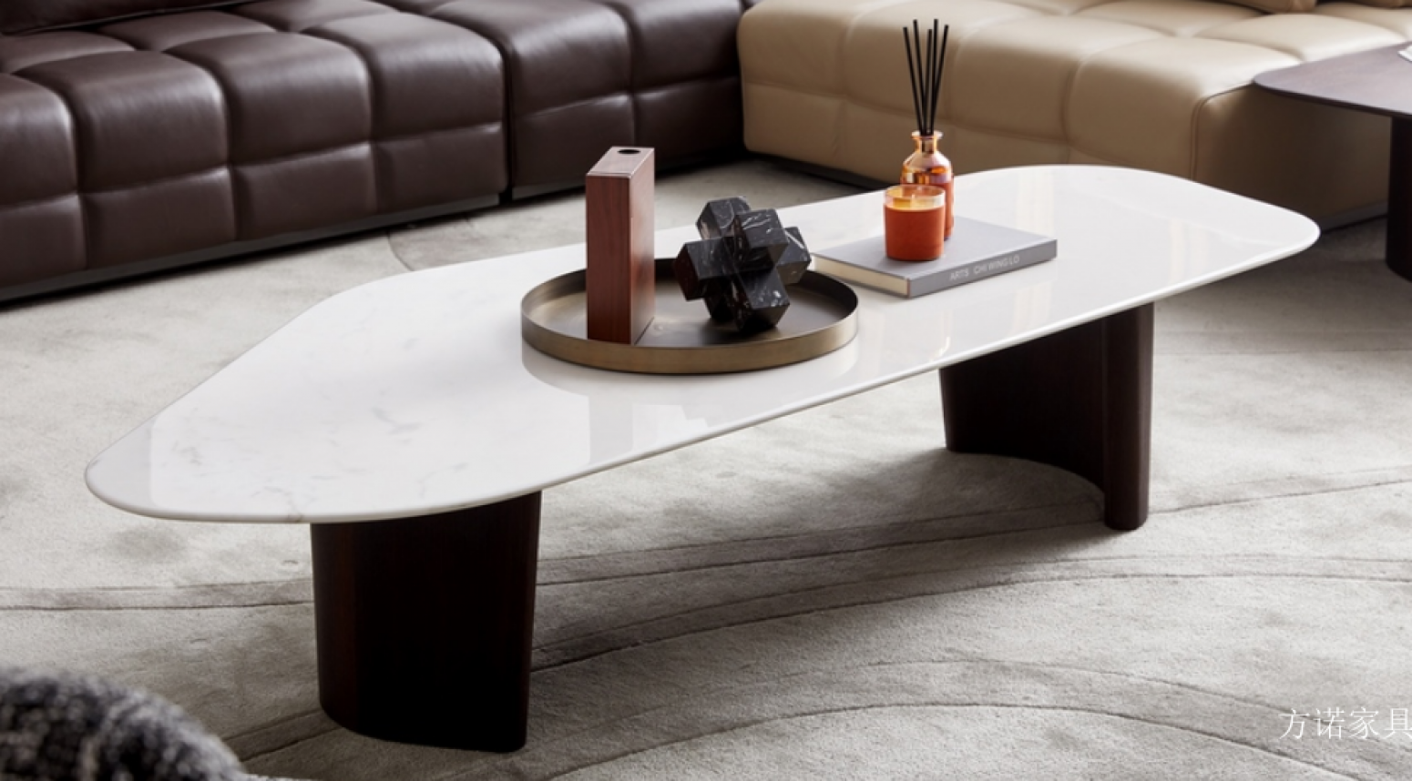 方诺家具 Home Furniture Product 《White marble soft edge coffee table》【图2】