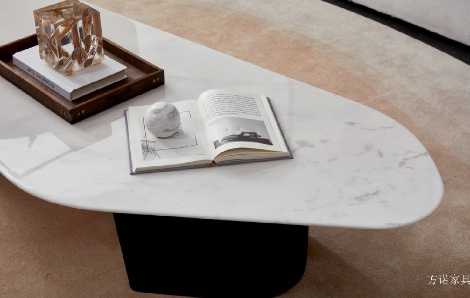 方诺家具 Home Furniture Product 《White marble soft edge coffee table》【图3】