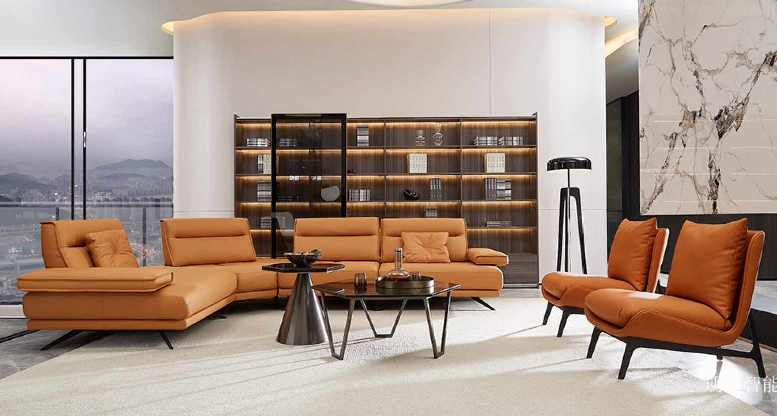 明亨智能 Home Furniture Product 《Light luxury large-space sofa》【图1】