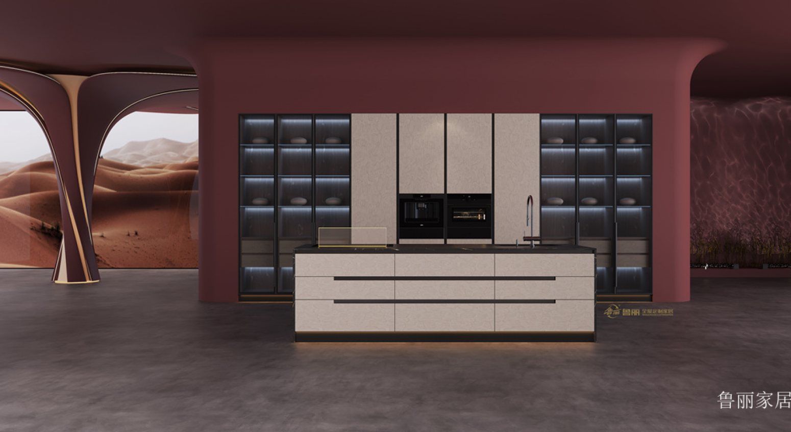 鲁丽家居 Home Furniture product 《Luxurious Island-style Kitchen Cabinets》