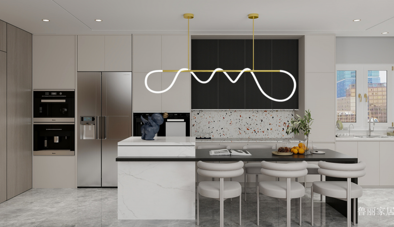 鲁丽家居 Home Furniture product 《Artistic Island Kitchen Cabinetry》