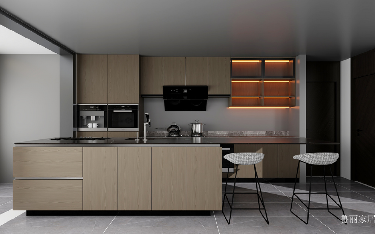 鲁丽家居 Home Furniture Product 《Log-style Wind Island countertop cabinet》【图0】