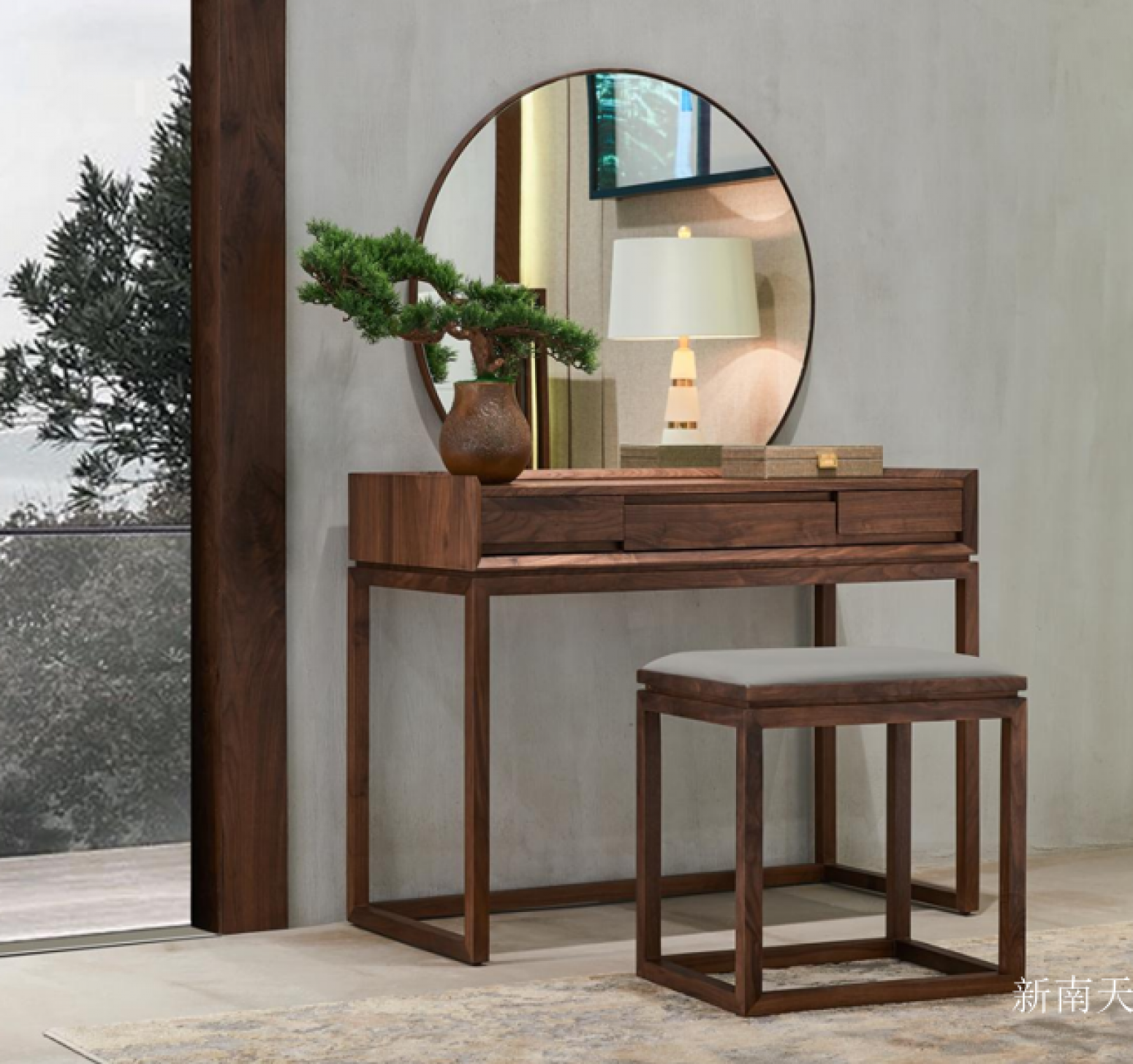 新南天 Home Furniture Product 《Muyun Walnut wood dressing table》 新南天 Home Furniture Product 《Muyun Walnut wood dressing table》【图0】