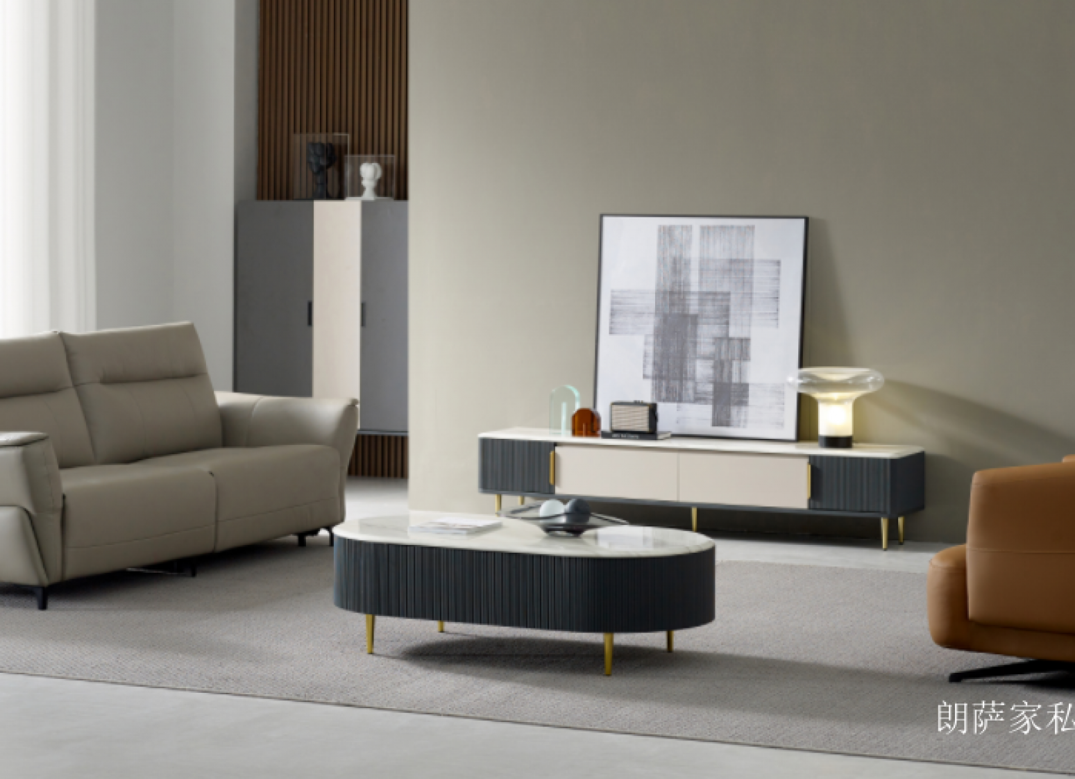 朗萨家私 Home Furniture Product 《Luxurious gold grey marble TV cabinet》 朗萨家私 Home Furniture Product 《Luxurious gold grey marble TV cabinet》【图2】