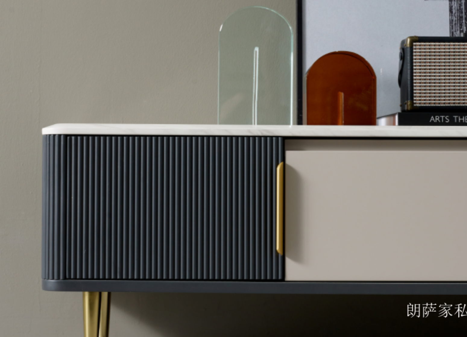 朗萨家私 Home Furniture Product 《Luxurious gold grey marble TV cabinet》 朗萨家私 Home Furniture Product 《Luxurious gold grey marble TV cabinet》【图3】