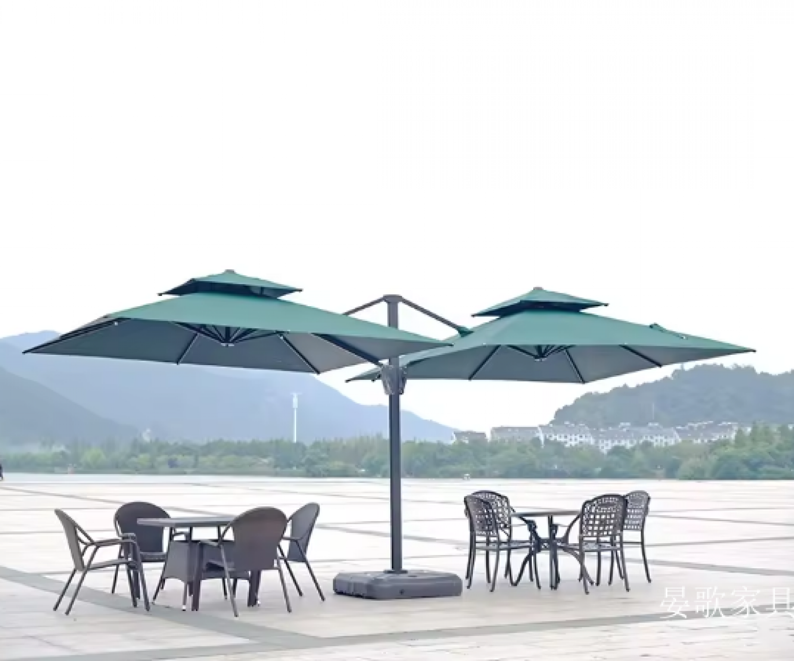 晏歌家具 Outdoor furniture Product 《Double-sided outdoor parasol》 晏歌家具 Outdoor furniture Product 《Double-sided outdoor parasol》【图2】