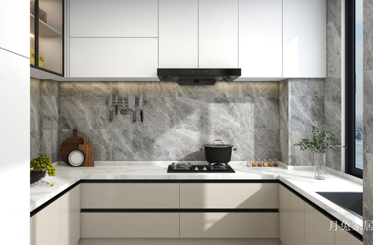 月兔家居 Bathroom furniture Product 《Simple grey kitchen cabinets》 月兔家居 Bathroom furniture Product 《Simple grey kitchen cabinets》【图0】