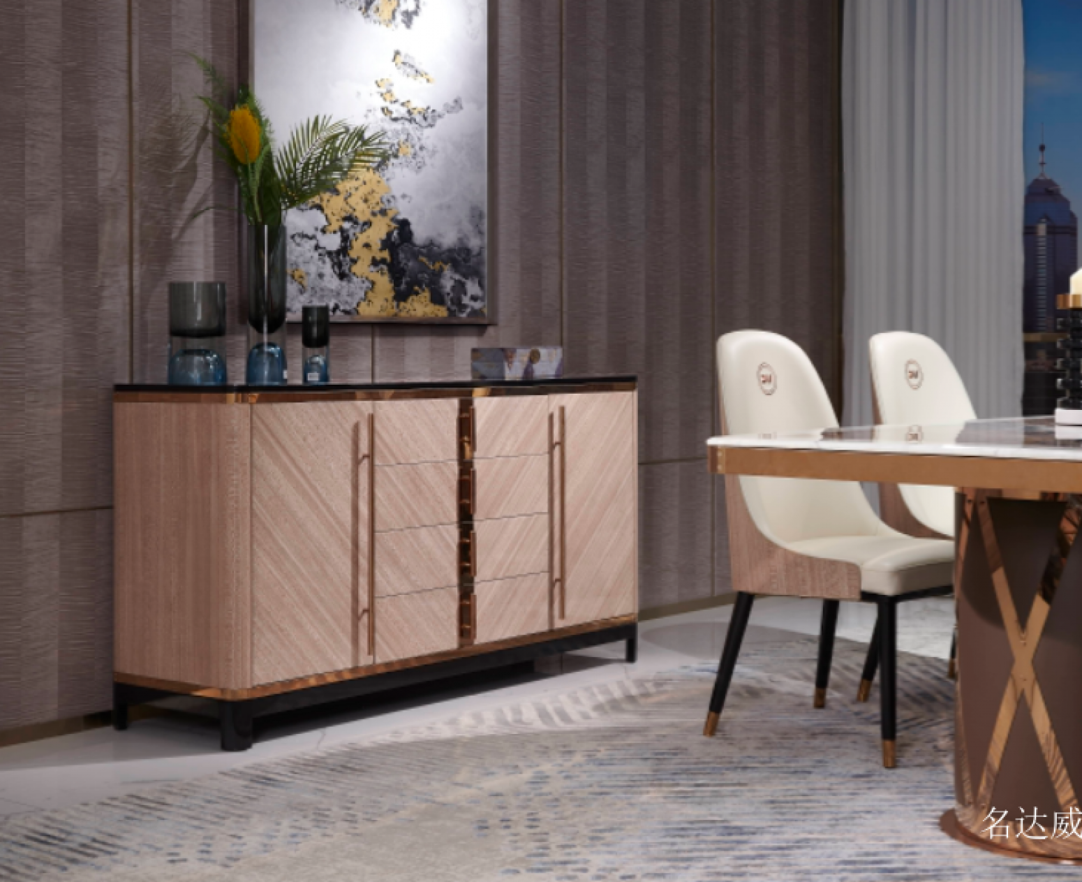 名达威 Home Furniture Product 《Light luxury light wood side cabinet》 名达威 Home Furniture Product 《Light luxury light wood side cabinet》【图0】