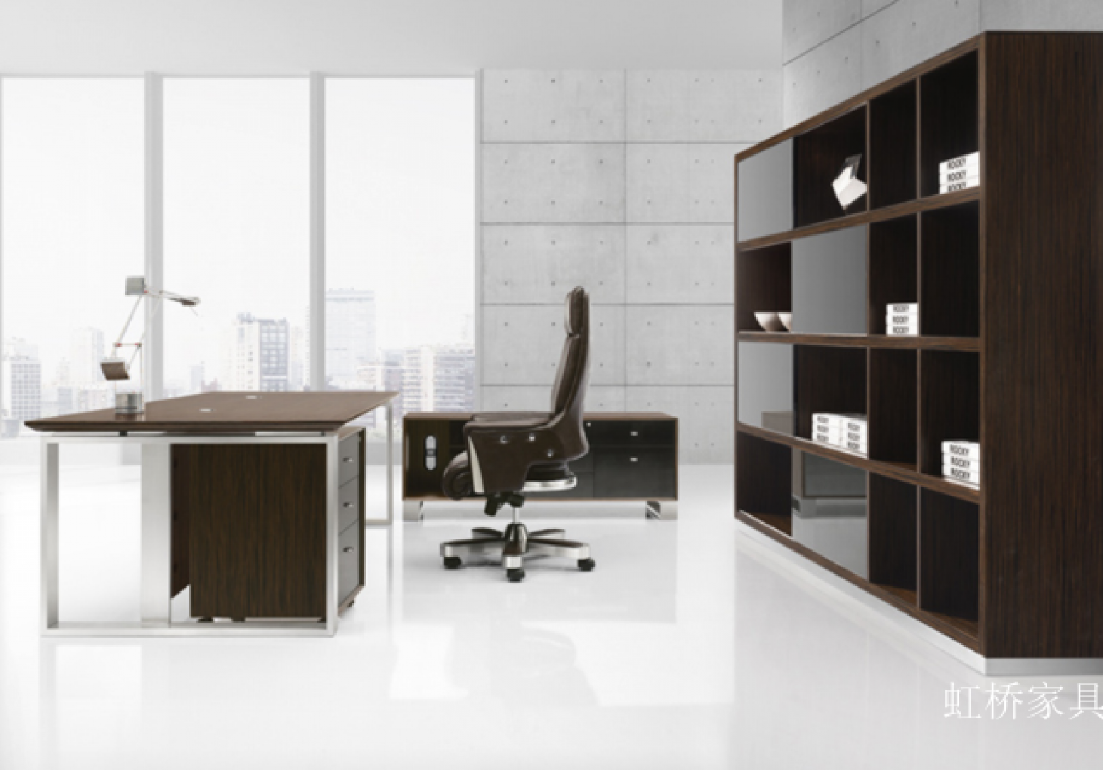 虹桥家具 Office furniture Product 《Business simple solid wood desk》 虹桥家具 Office furniture Product 《Business simple solid wood desk》【图1】