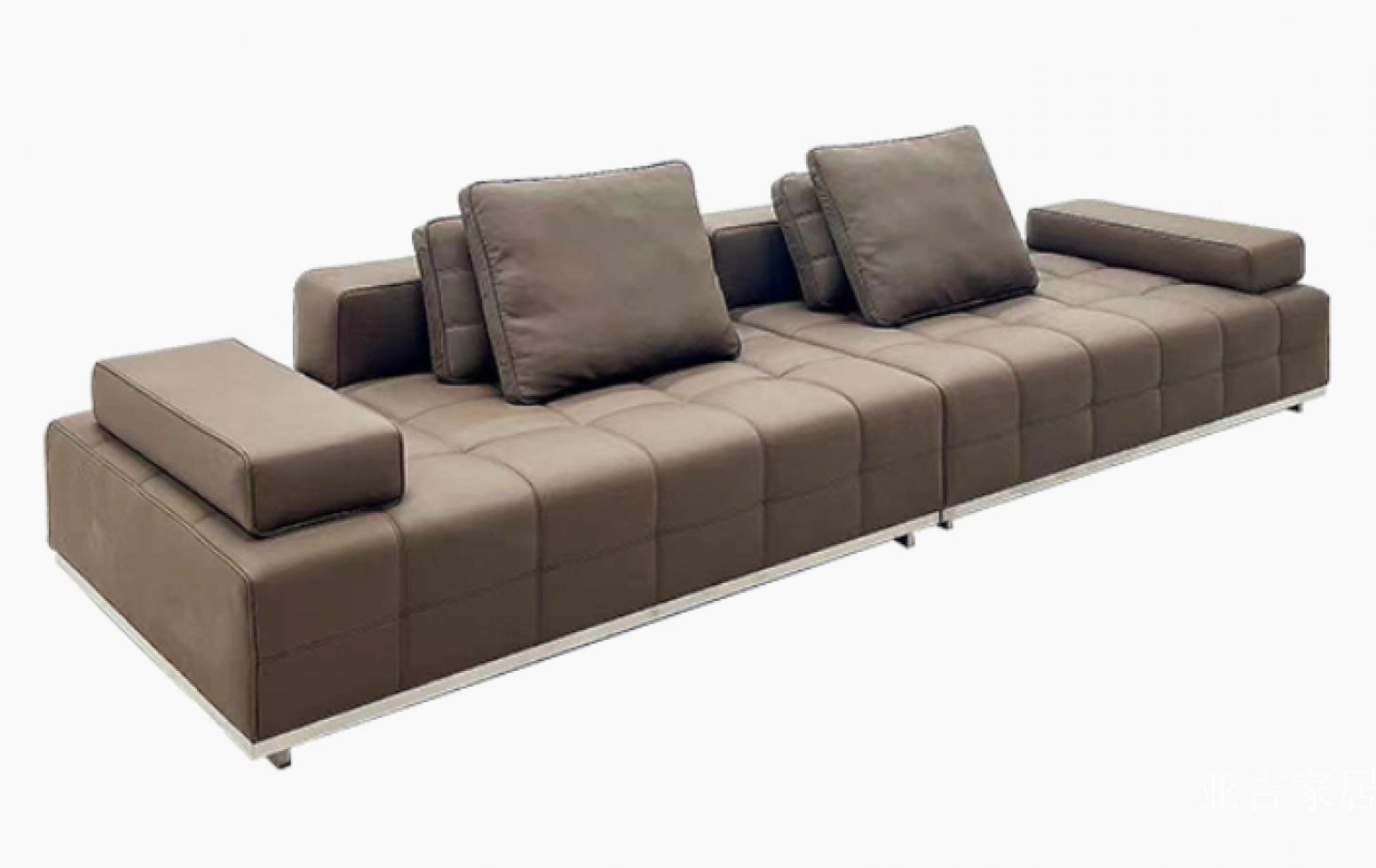 亚吉家居 Home Furniture Product 《Light brown square patchwork sofa》 亚吉家居 Home Furniture Product 《Light brown square patchwork sofa》【图0】