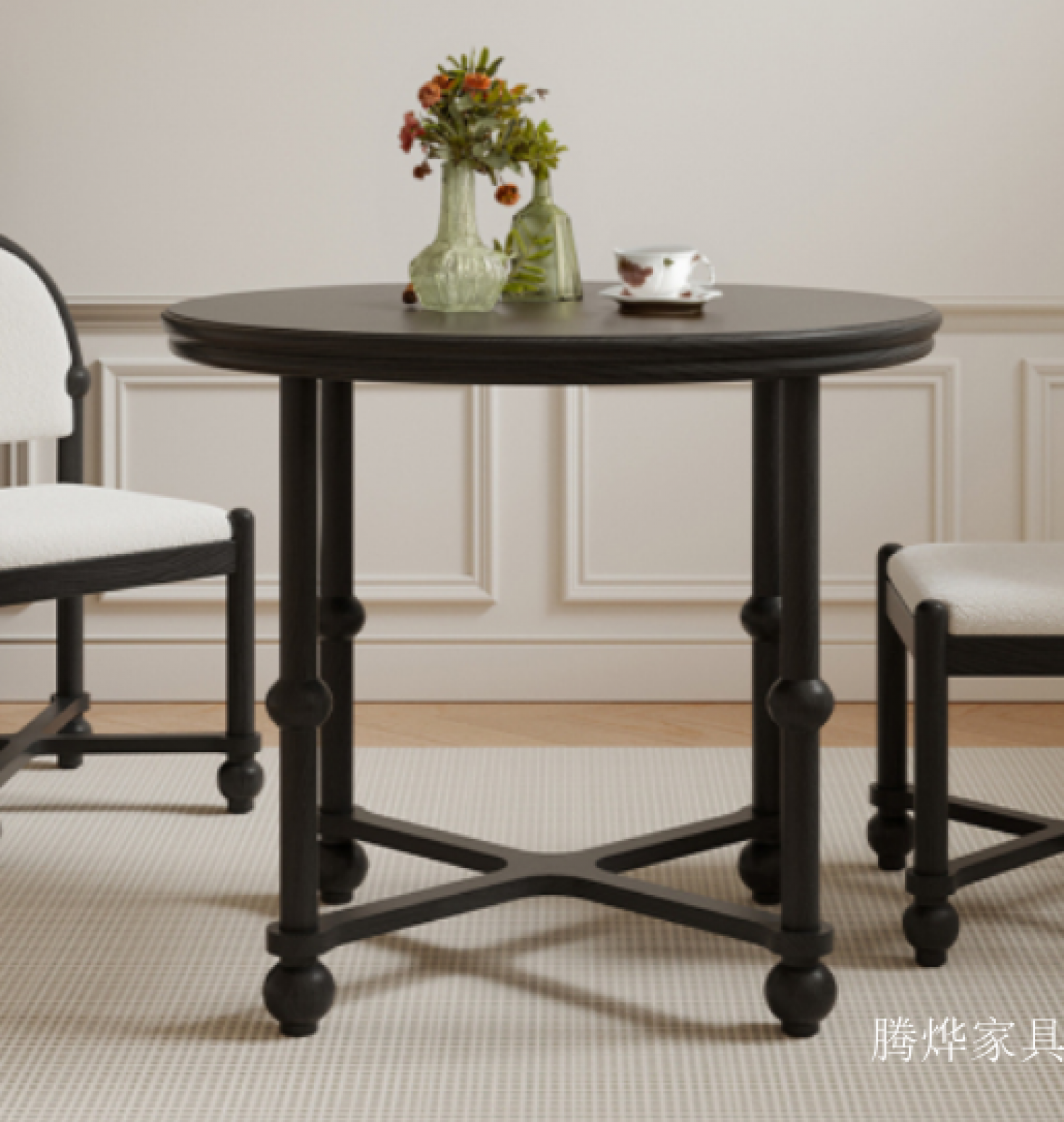 腾烨家具 Home Furniture Product 《Black retro spherical decorative round table》 腾烨家具 Home Furniture Product 《Black retro spherical decorative round table》【图0】