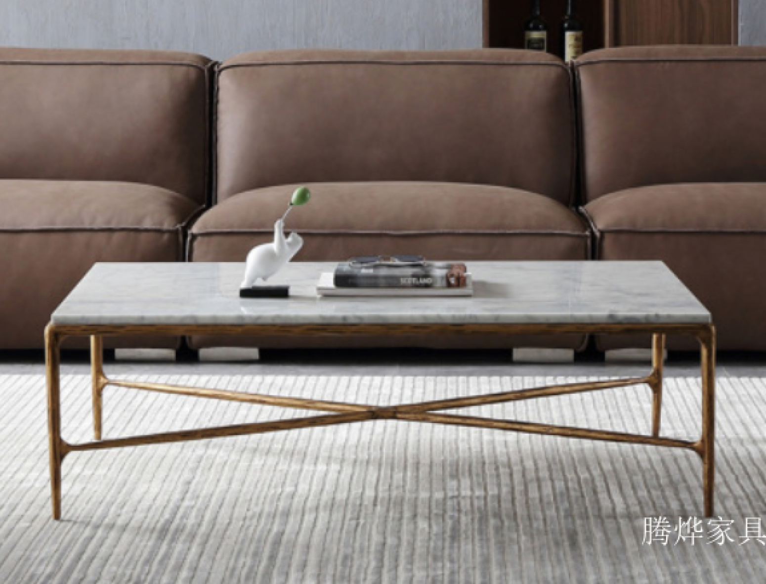 腾烨家具 Home Furniture Product 《Platinum light luxury marble coffee table》 腾烨家具 Home Furniture Product 《Platinum light luxury marble coffee table》【图0】