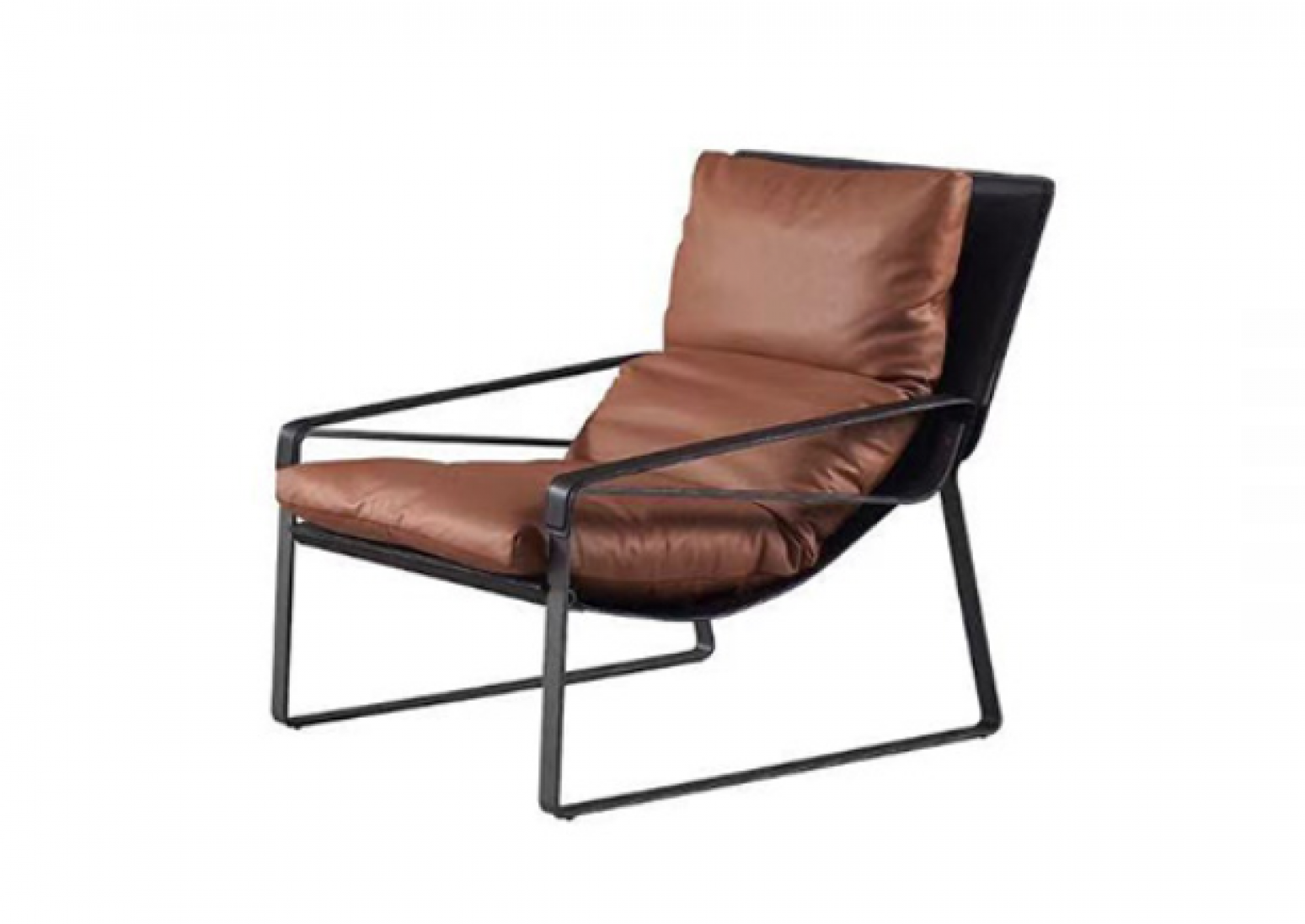 图恩家具 Home Furniture Product 《Light brown leather black line leisure chair》 图恩家具 Home Furniture Product 《Light brown leather black line leisure chair》【图0】