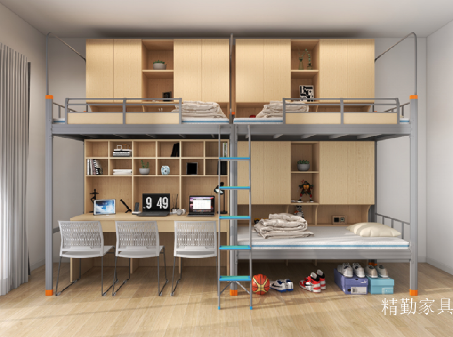 精勤家具 Office furniture Product 《Shallow wood ash storage three flat bed》 精勤家具 Office furniture Product 《Shallow wood ash storage three flat bed》【图0】