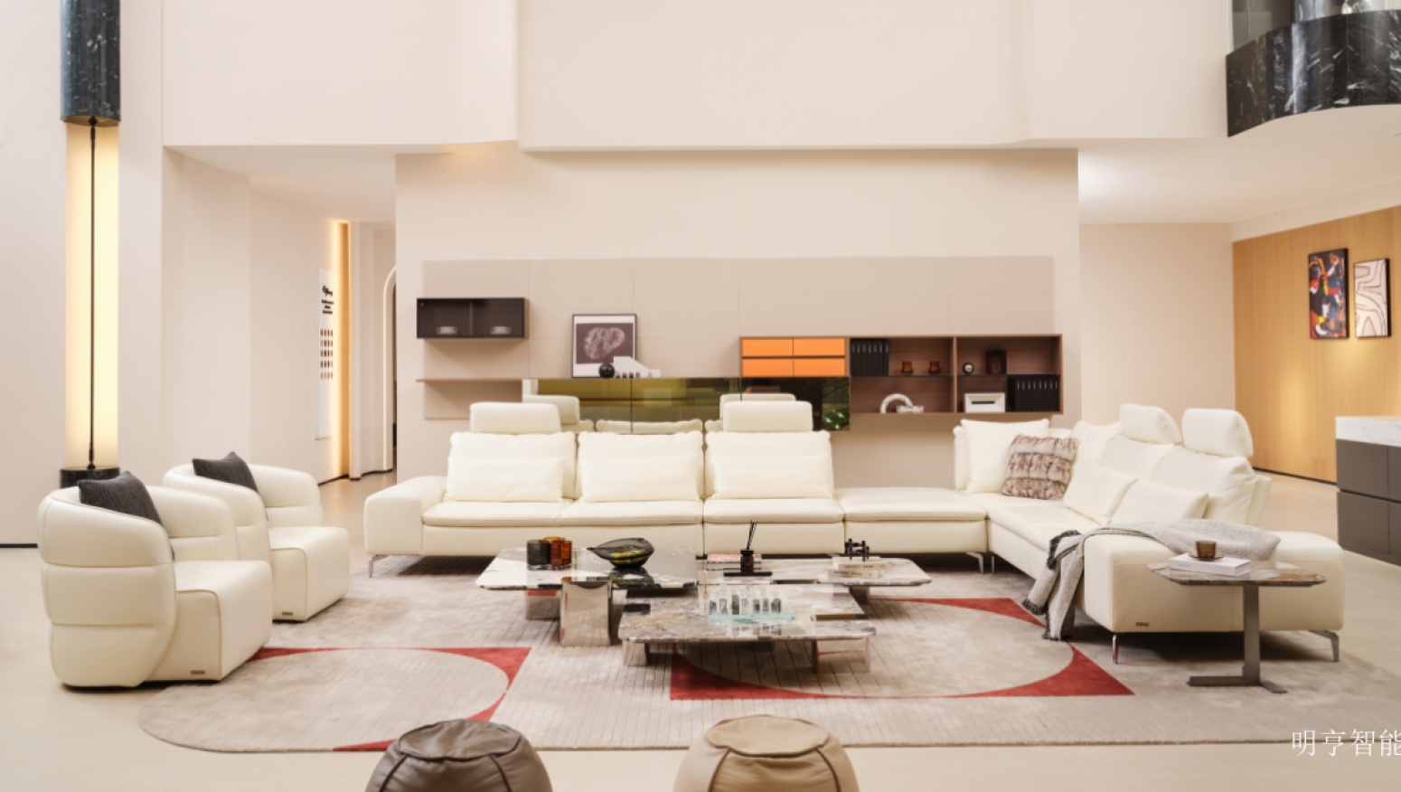 明亨智能 Home Furniture Product 《All-white leather casual sofa》 明亨智能 Home Furniture Product 《All-white leather casual sofa》【图0】