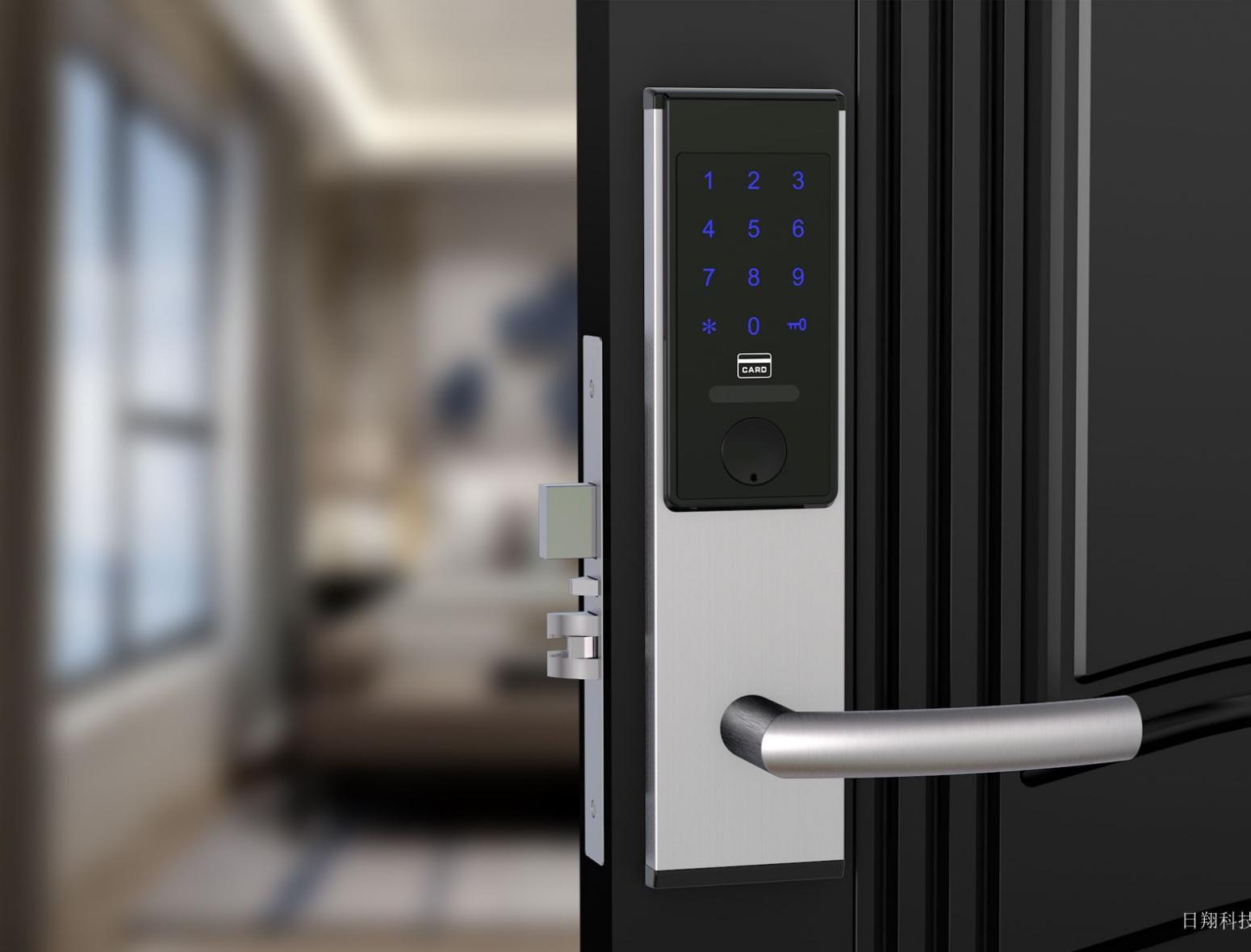 日翔科技 Smart home Product 《Silver black multi-function smart lock》 日翔科技 Smart home Product 《Silver black multi-function smart lock》【图0】