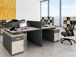 Product picture:Furniture factory 开森家具 Office furniture product name 《A grey-beige partitioned desk》议价