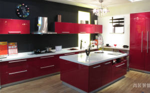 Product picture:Furniture factory 尚居智能 Bathroom furniture product name 《Bright red simple cabinets》议价