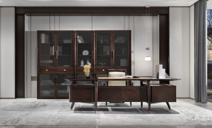 Product picture:Furniture factory 久典家具 Home Furniture product name 《Dark brown elegant new Chinese study》议价