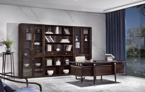 Product picture:Furniture factory 久典家具 Home Furniture product name 《Dark brown modern luxurious study》议价