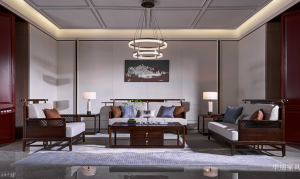 Product picture:Furniture factory 华旭家具 Home Furniture product name 《New Chinese-style elegant solid wood sofa》议价