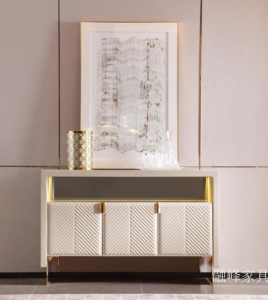 Product picture:Furniture factory 融峰家具 Home Furniture product name 《Twill pattern light luxury art sideboard》议价