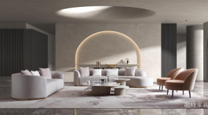 Product picture:Furniture factory 融峰家具 Home Furniture product name 《Round Rhythm Art Light Luxury Sofa》议价